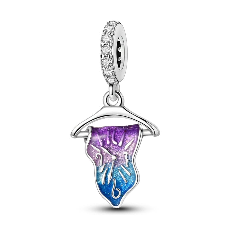 Pangama Jewelry Melting Time Gradient Clock Dangle Charm