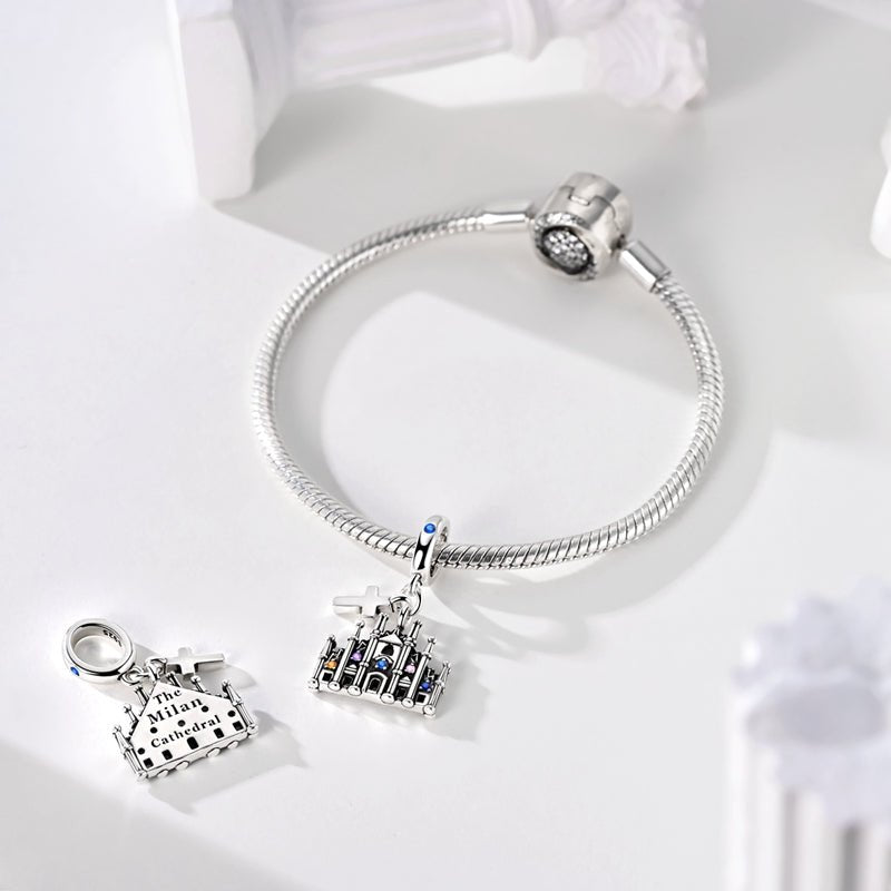 Pangama Jewelry Milan Cathedral with Cross Dangle Charm