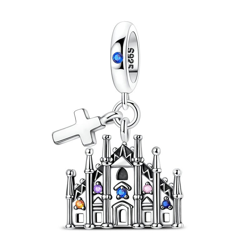 Pangama Jewelry Milan Cathedral with Cross Dangle Charm