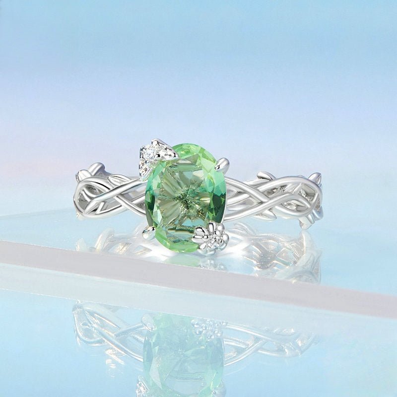 Pangama Jewelry Mint Whisper Gemstone Vine Ring