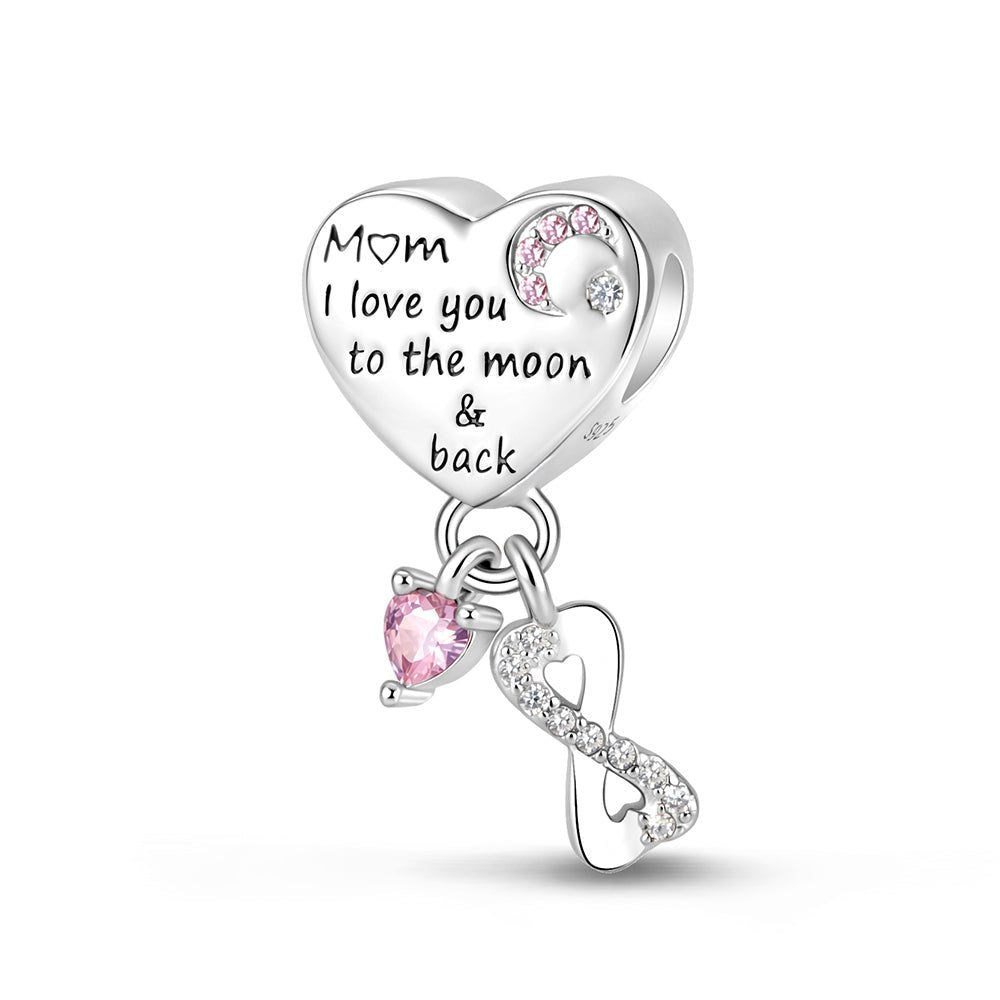 Pangama Jewelry Mom I Love You to the Moon & Back Charm