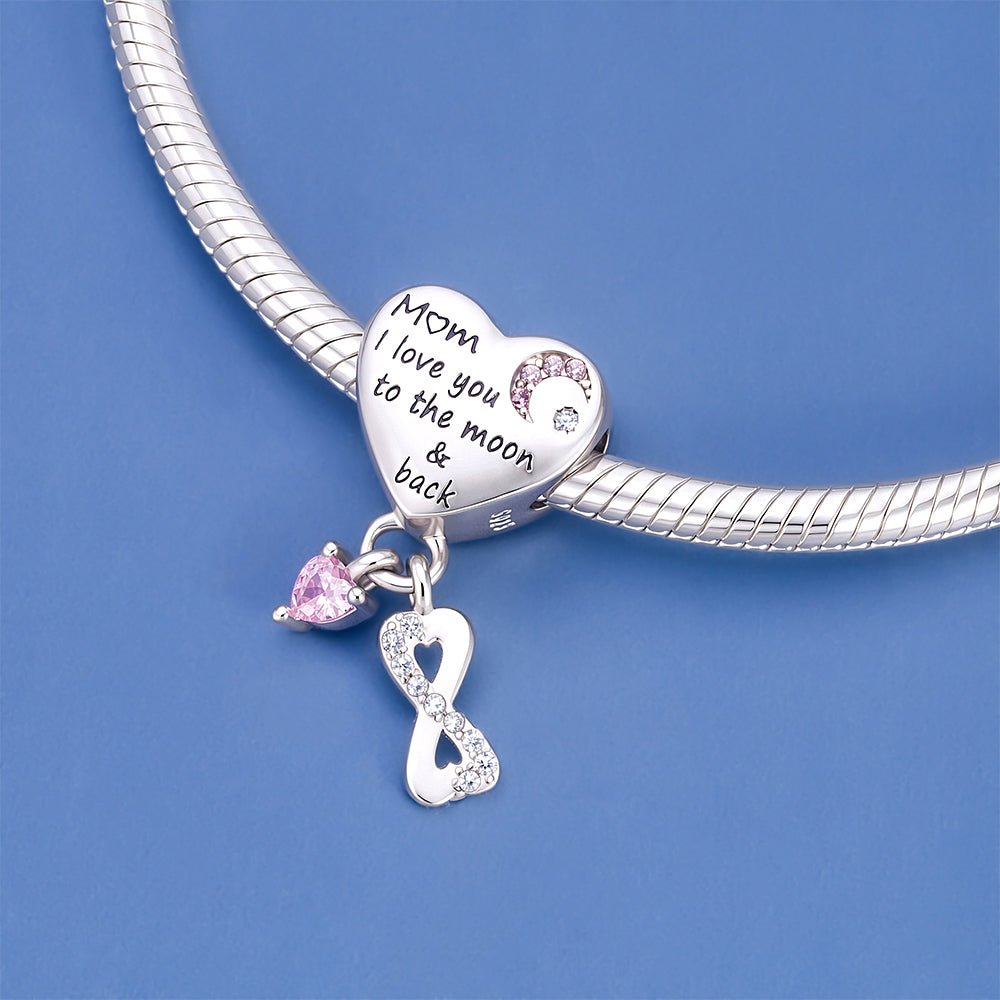 Pangama Jewelry Mom I Love You to the Moon & Back Charm