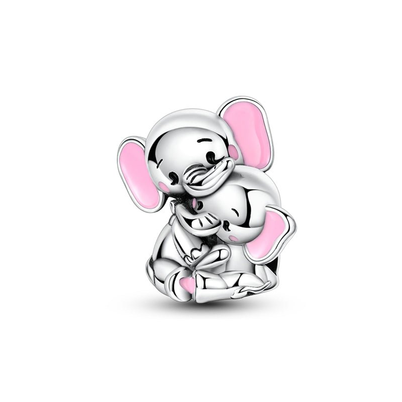 Pangama Jewelry Mother & Baby Elephant Hug Charm