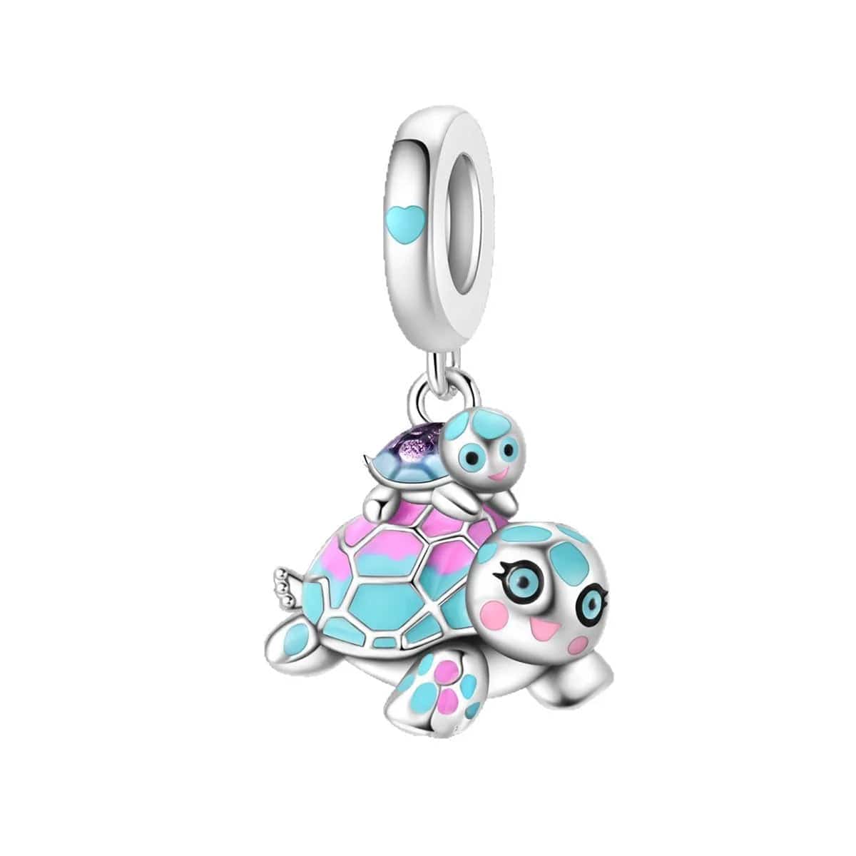 Pangama Jewelry Mother & Baby Sea Turtle Dangle Charm