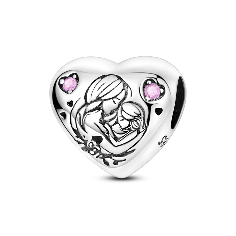 Pangama Jewelry Mother & Daughter Embrace Heart Charm