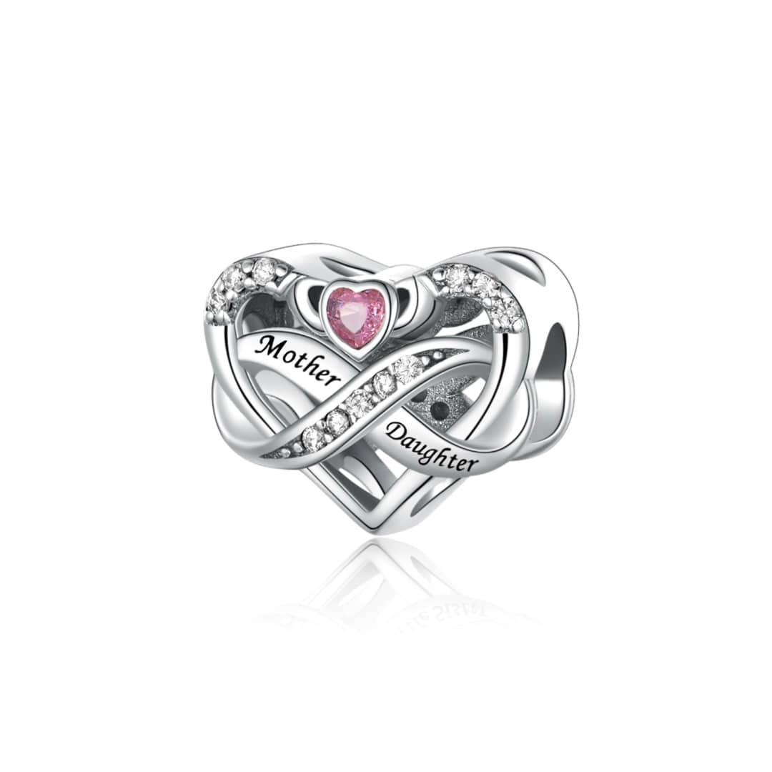 Pangama Jewelry Mother Daughter Heart Infinity Charm