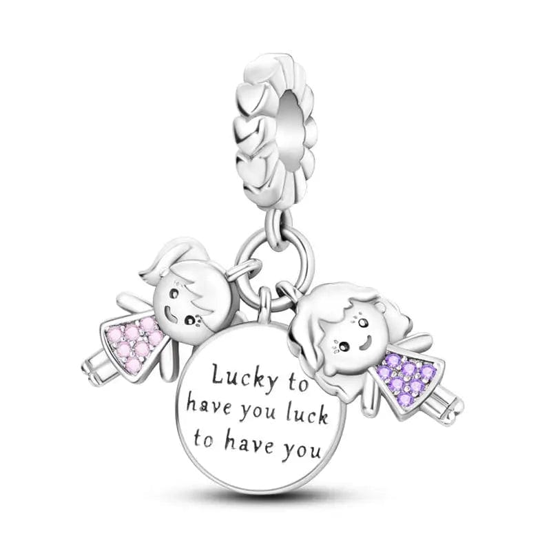 Pangama Jewelry Mother & Daughter Love Dangle Charm