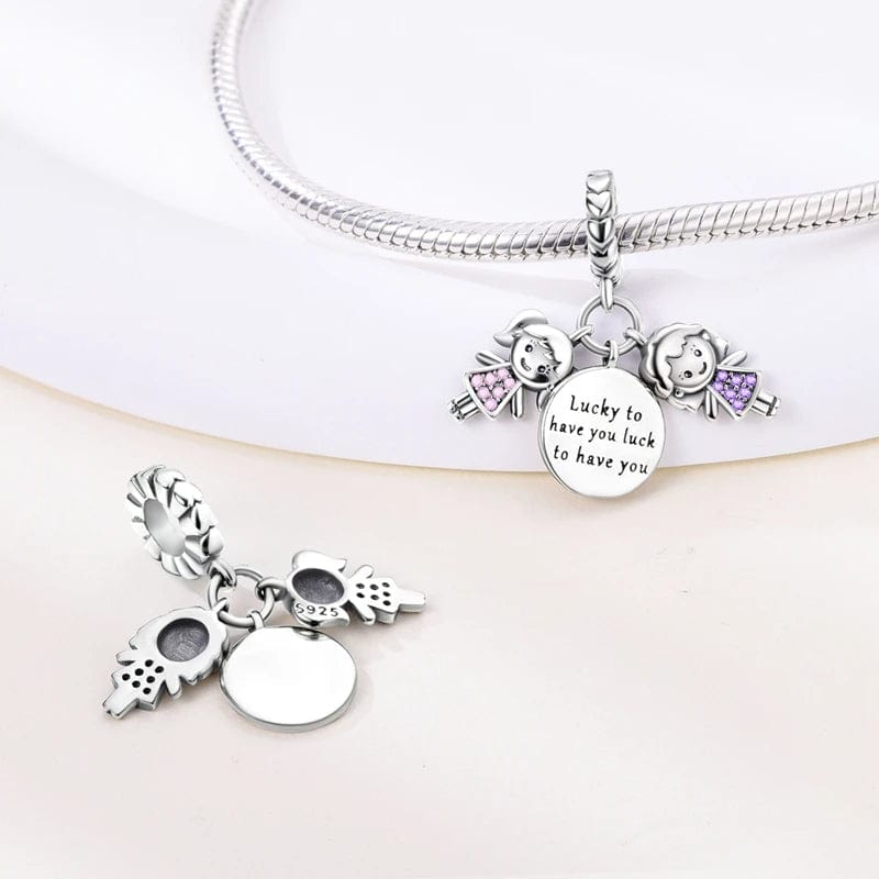 Pangama Jewelry Mother & Daughter Love Dangle Charm