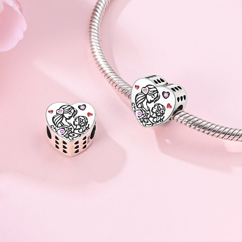 Pangama Jewelry Mother & Daughter Love Heart Charm