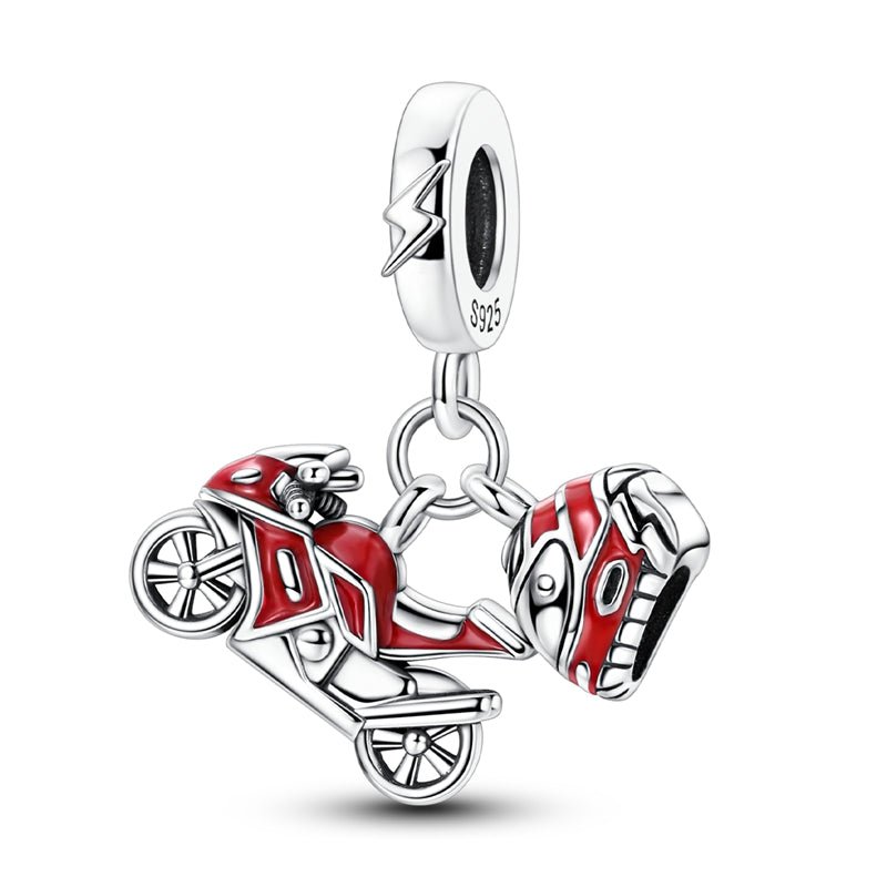 Pangama Jewelry Motorcycle & Helmet Dangle Charm
