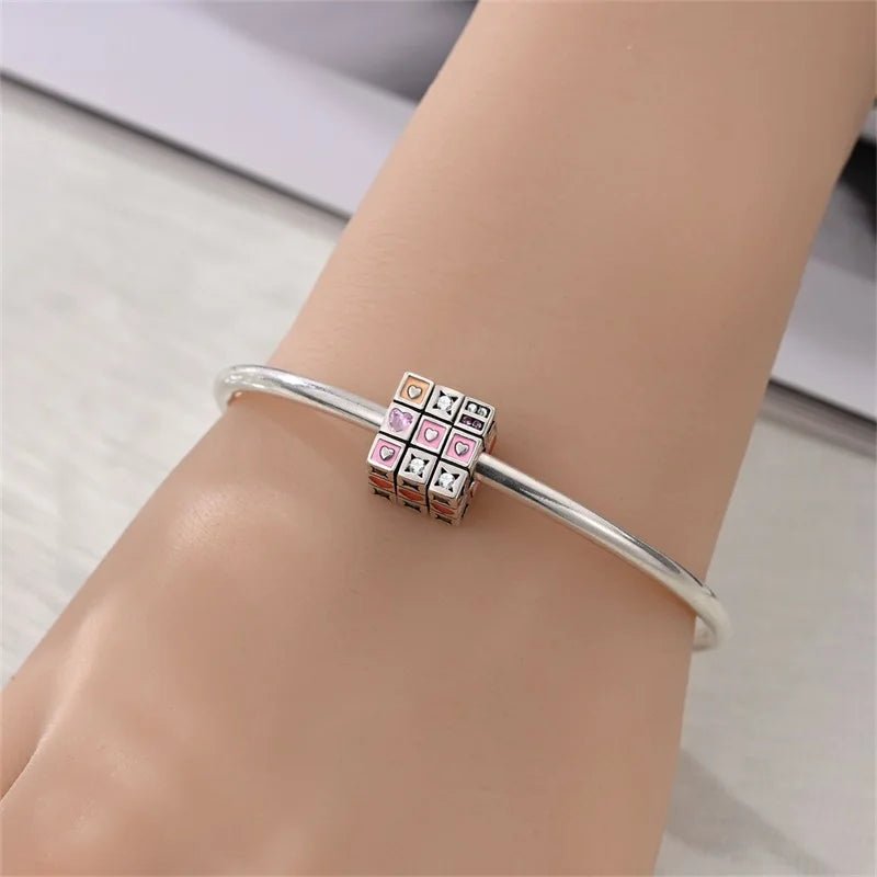 Pangama Jewelry Moveable Love Puzzle Cube Charm