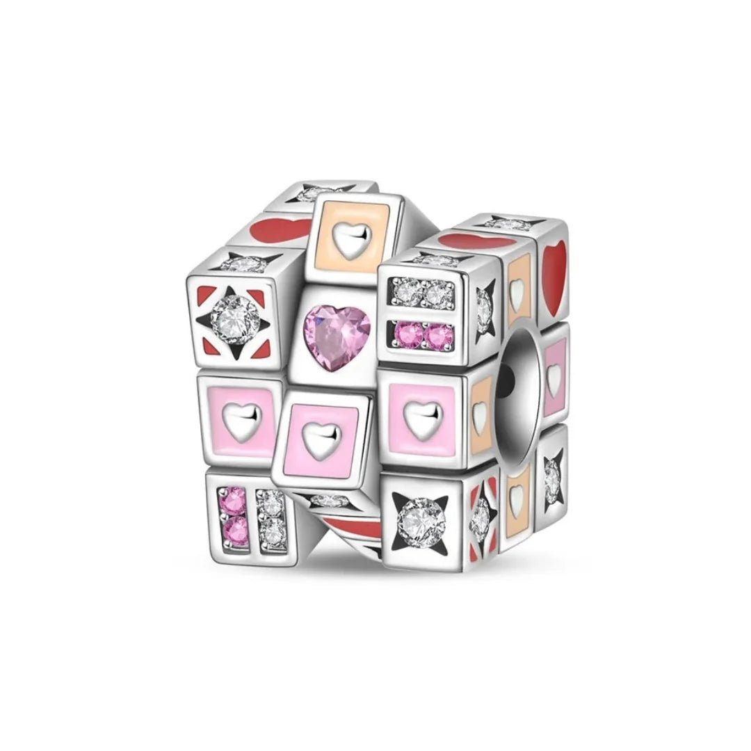 Pangama Jewelry Moveable Love Puzzle Cube Charm