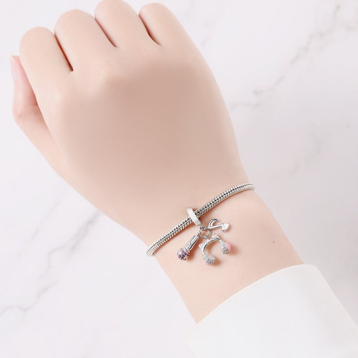 Pangama Jewelry Music Lover Headphone Triple Dangle Charm