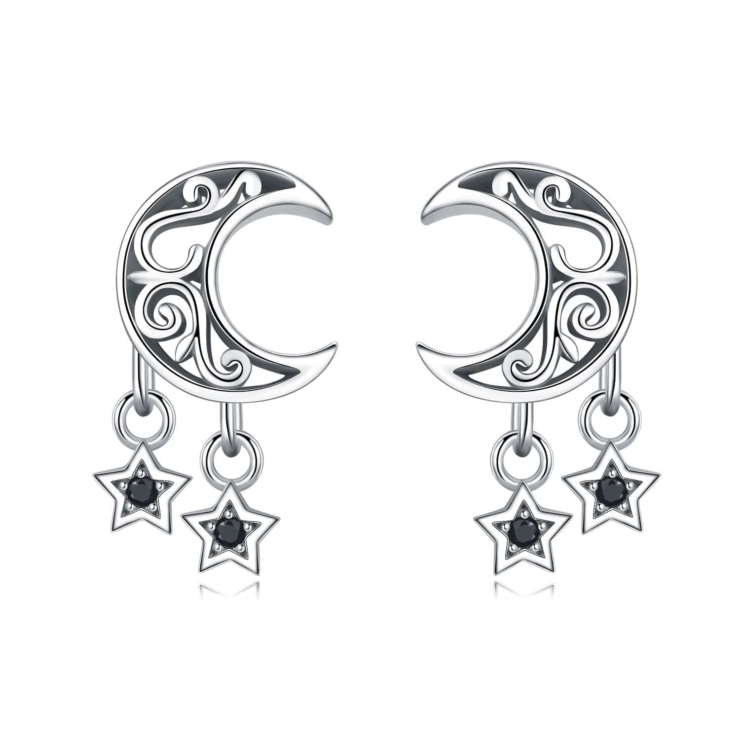 Pangama Jewelry Mystic Moon and Stars Drop Earrings