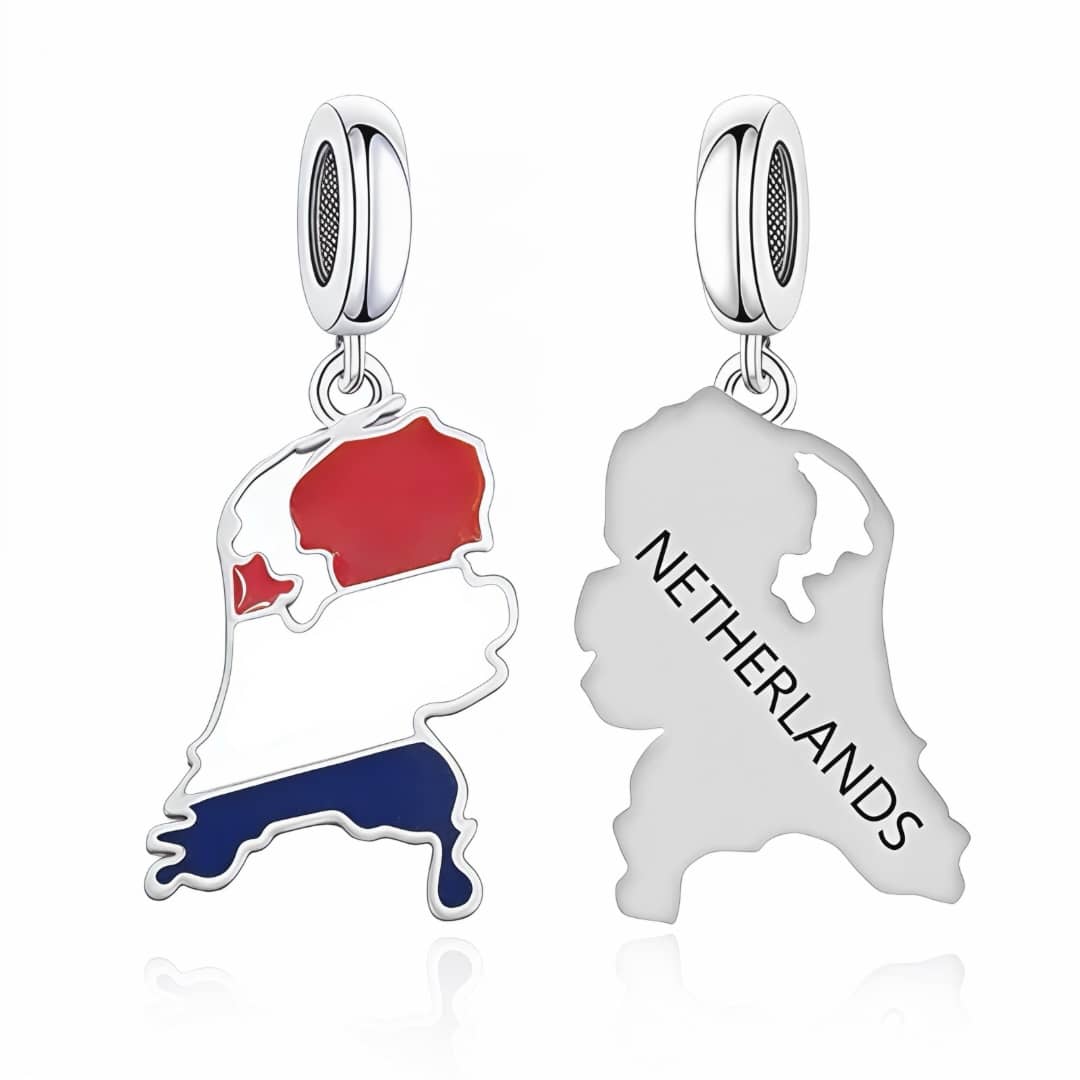 Pangama Jewelry Netherlands Map Flag Dangle Charm