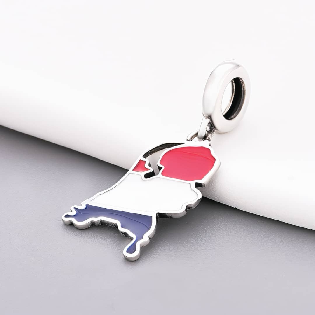 Pangama Jewelry Netherlands Map Flag Dangle Charm