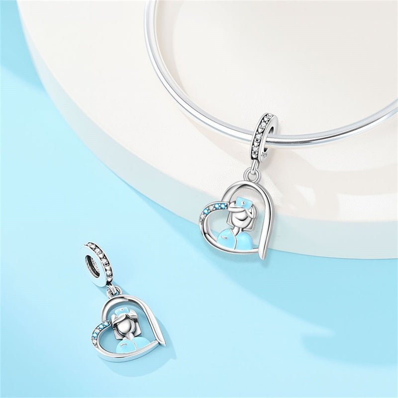 Pangama Jewelry Nurse in Heart Dangle Charm