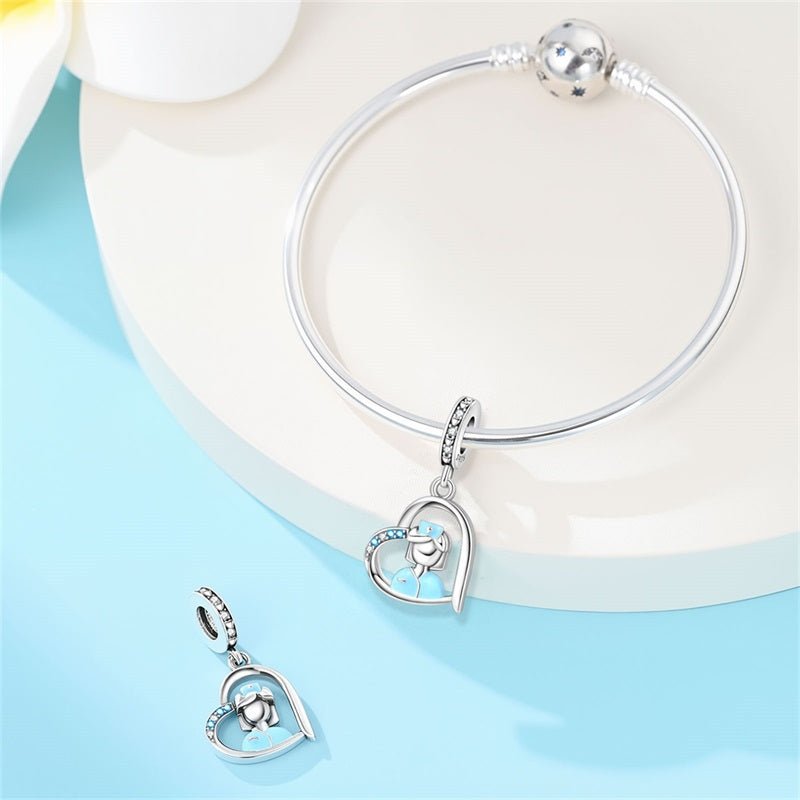 Pangama Jewelry Nurse in Heart Dangle Charm
