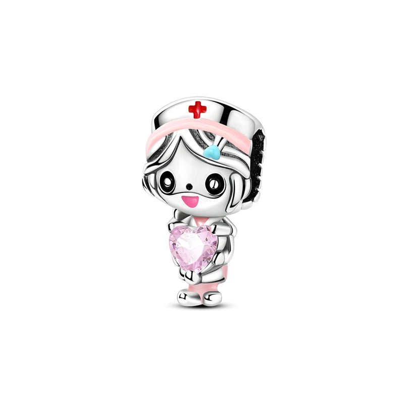Pangama Jewelry Nurse with Pink Heart Charm