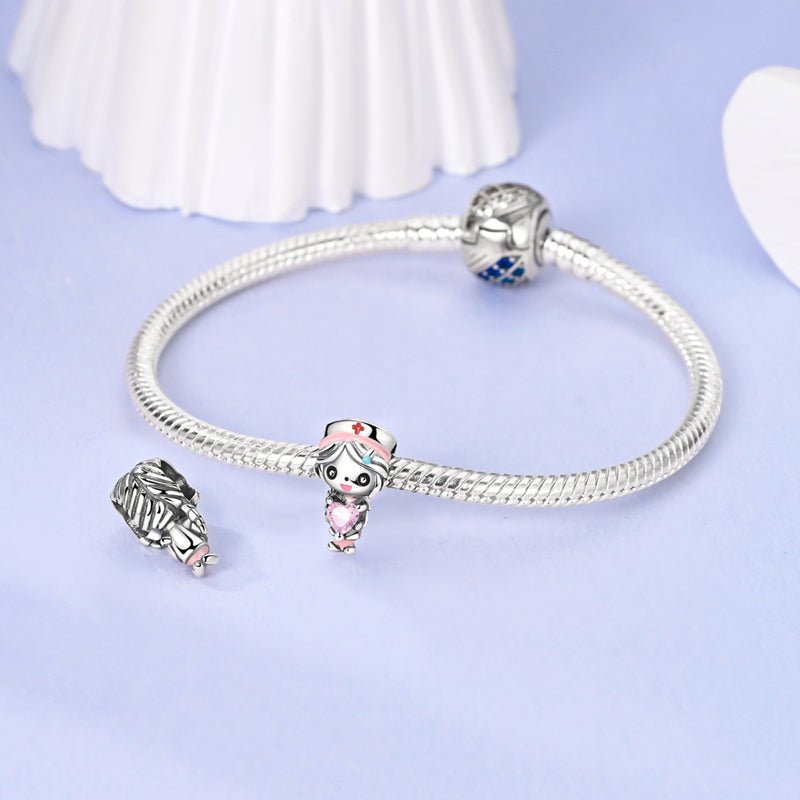 Pangama Jewelry Nurse with Pink Heart Charm