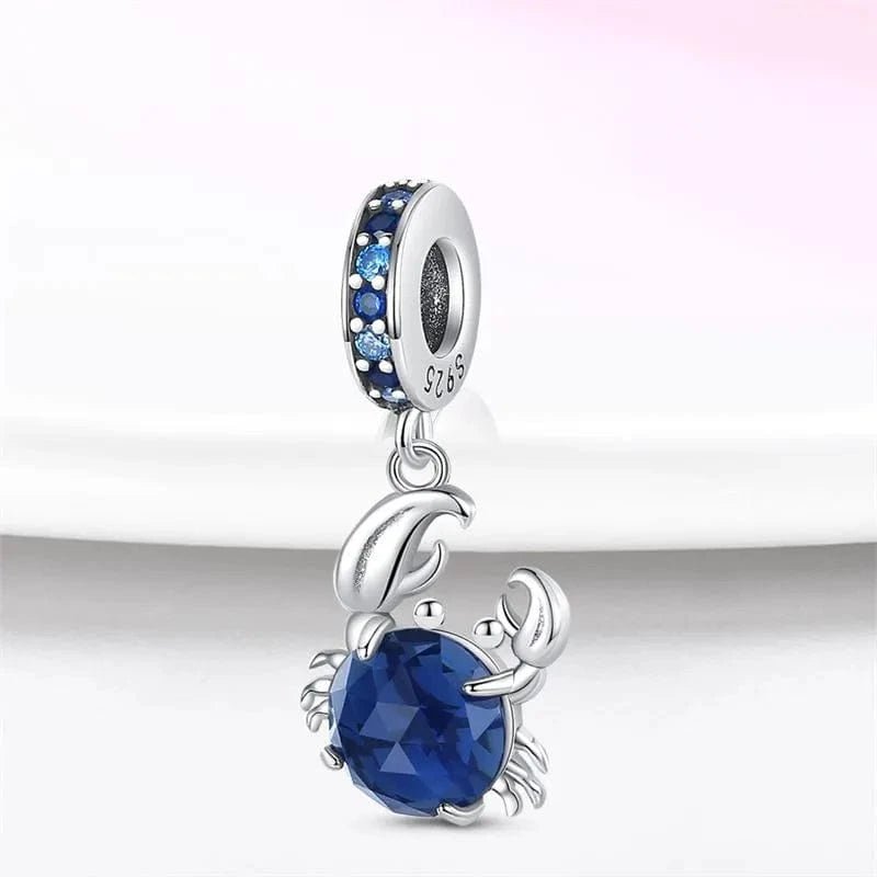 Pangama Jewelry Ocean Blue Crab Dangle Charm