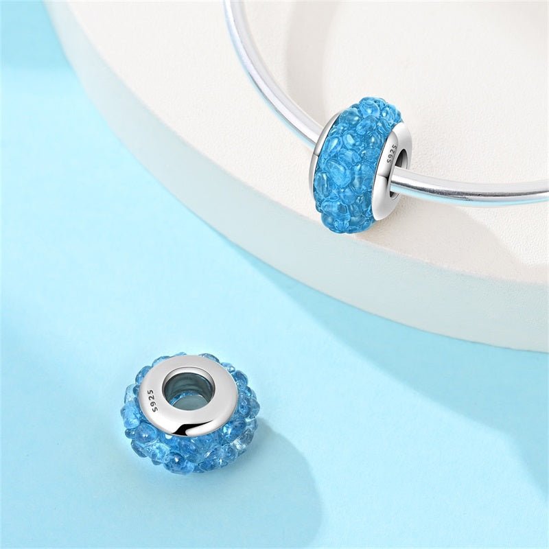 Pangama Jewelry Ocean Blue Murano Glass Charm