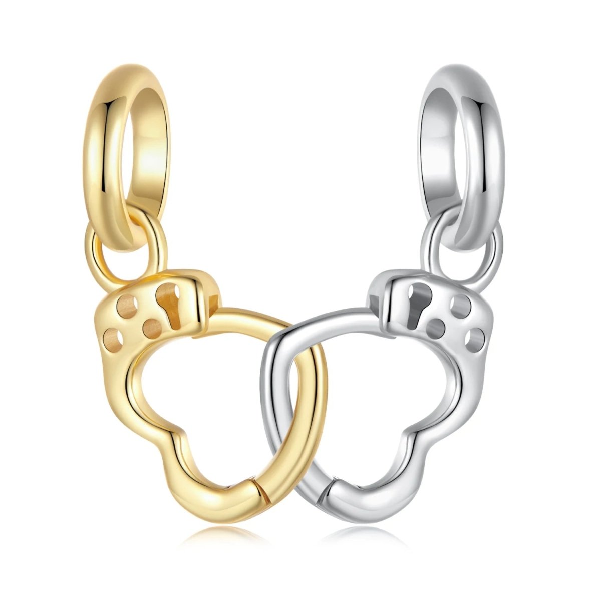 Pangama Jewelry Openable & Splittable Handcuffs Dangle Charm