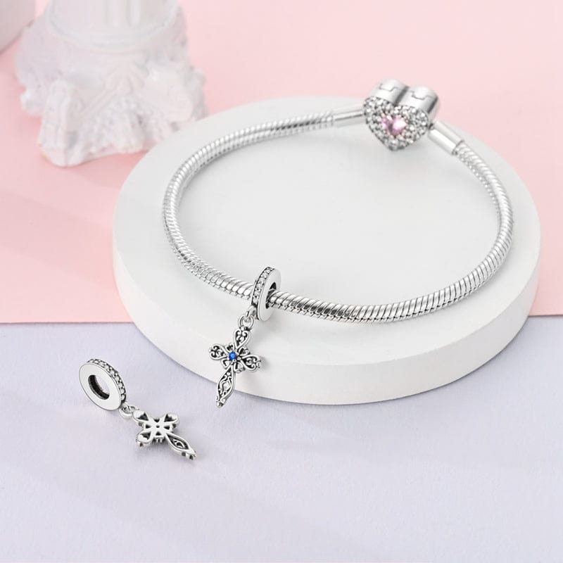 Pangama Jewelry Sparkling Cross Dangle Charm