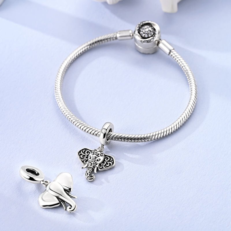 Pangama Jewelry Ornate Elephant Dangle Charm