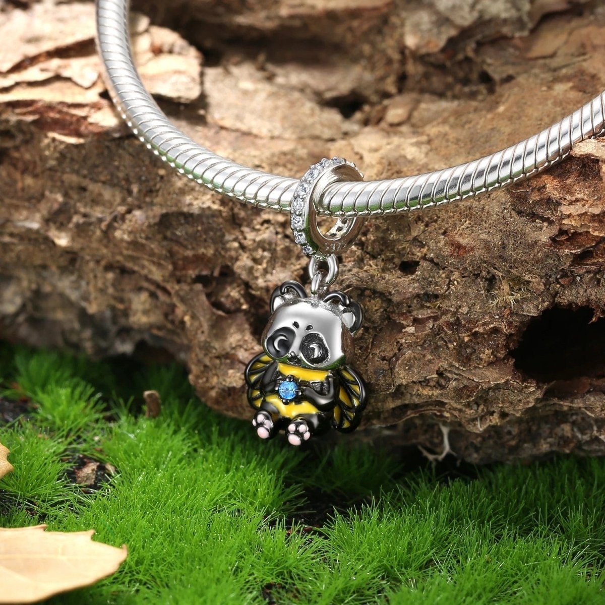Pangama Jewelry Panda Bee Dangle Charm