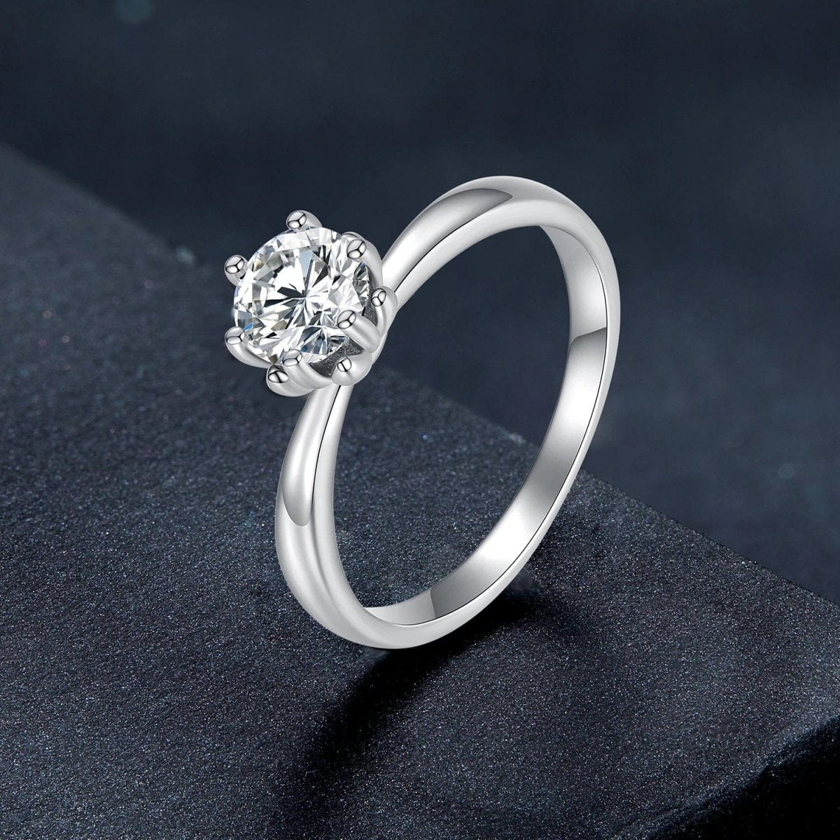 Pangama Jewelry Pangama Classic Moissanite Solitaire Engagement Ring