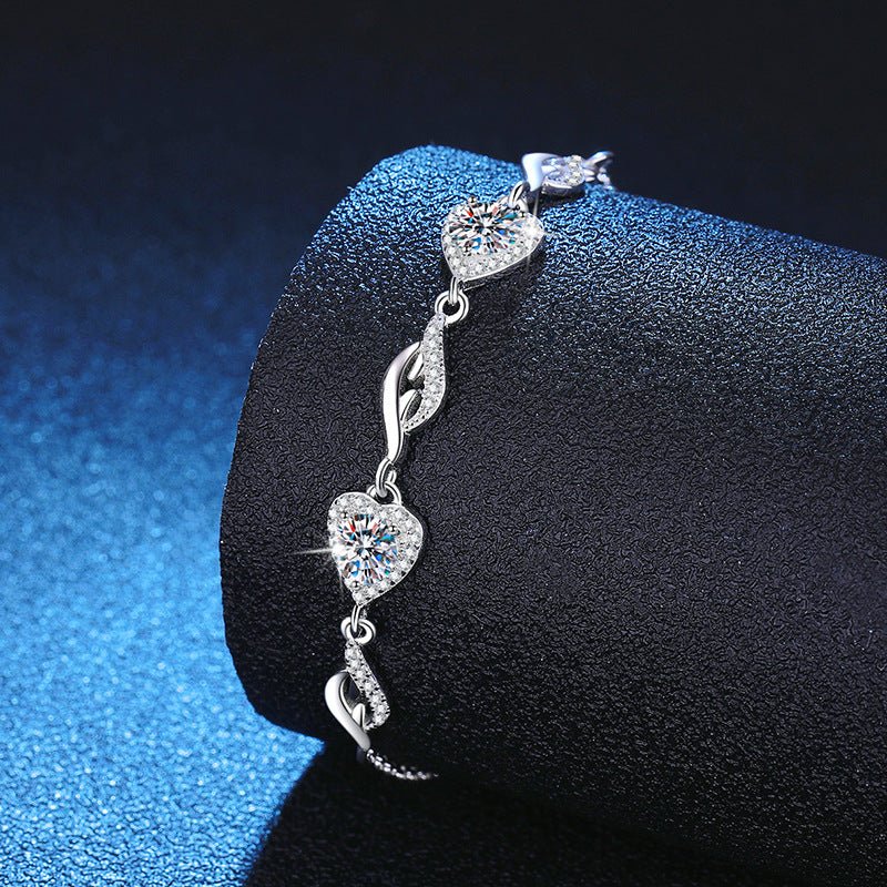 Pangama Jewelry Pangama Eternal Hearts Moissanite Bracelet