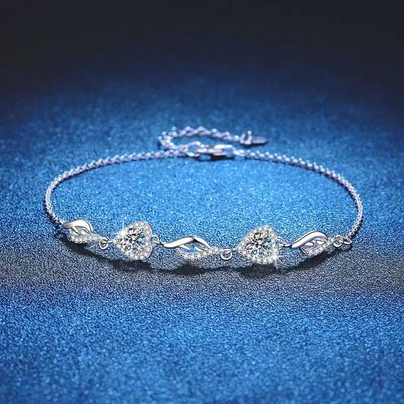 Pangama Jewelry Pangama Eternal Hearts Moissanite Bracelet