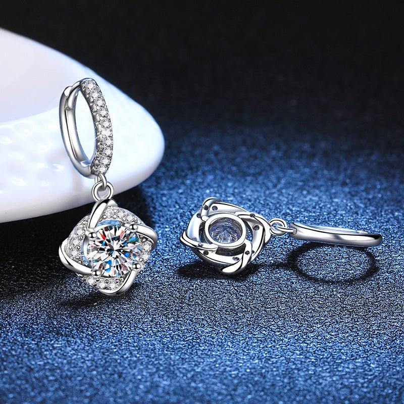 Pangama Jewelry Pangama Eternal Knot Moissanite Drop Earrings