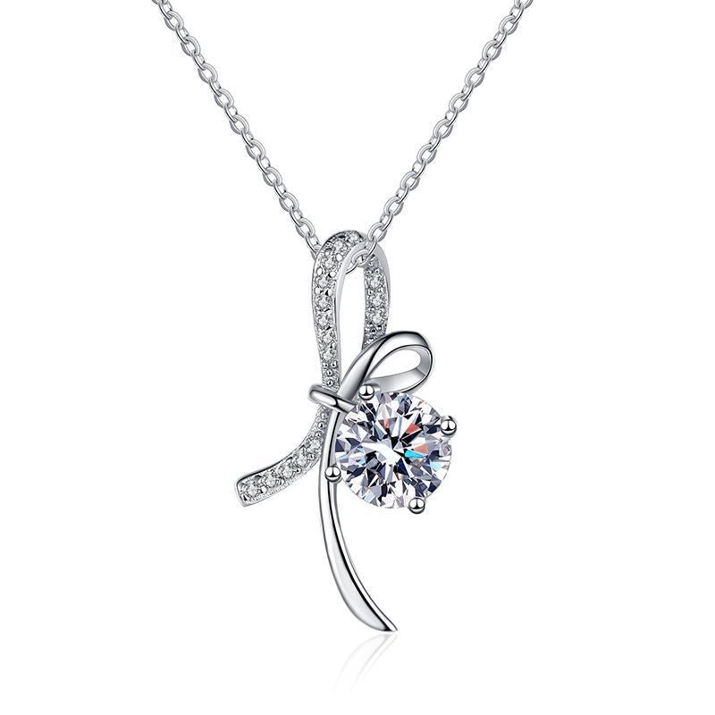 Pangama Jewelry Pangama Graceful Ribbon Moissanite Necklace