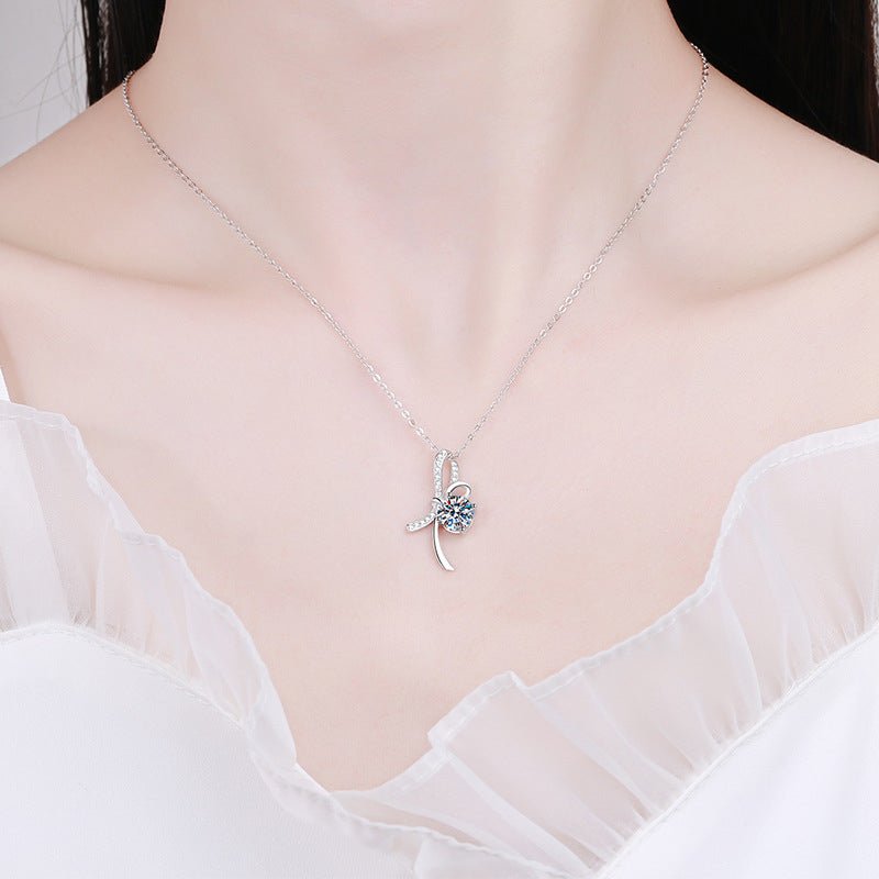 Pangama Jewelry Pangama Graceful Ribbon Moissanite Necklace