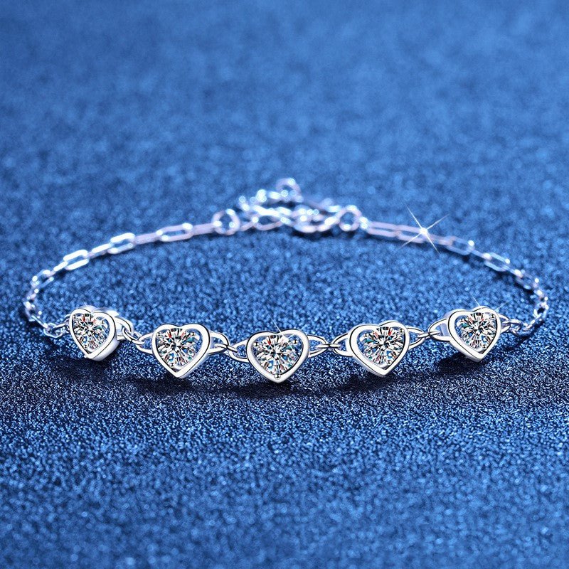 Pangama Jewelry Pangama Loving Hearts Moissanite Bracelet
