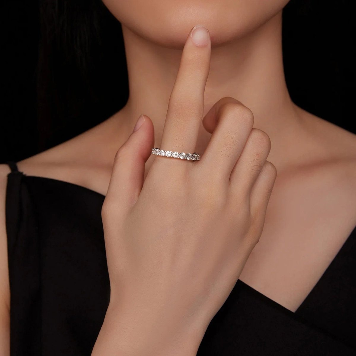 Pangama Jewelry Pangama Moissanite Eternity Band