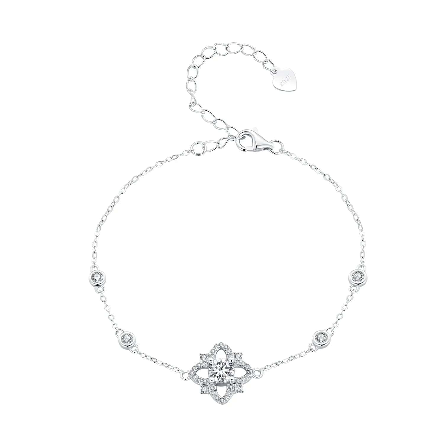 Pangama Jewelry Pangama Moissanite Flower Bracelet