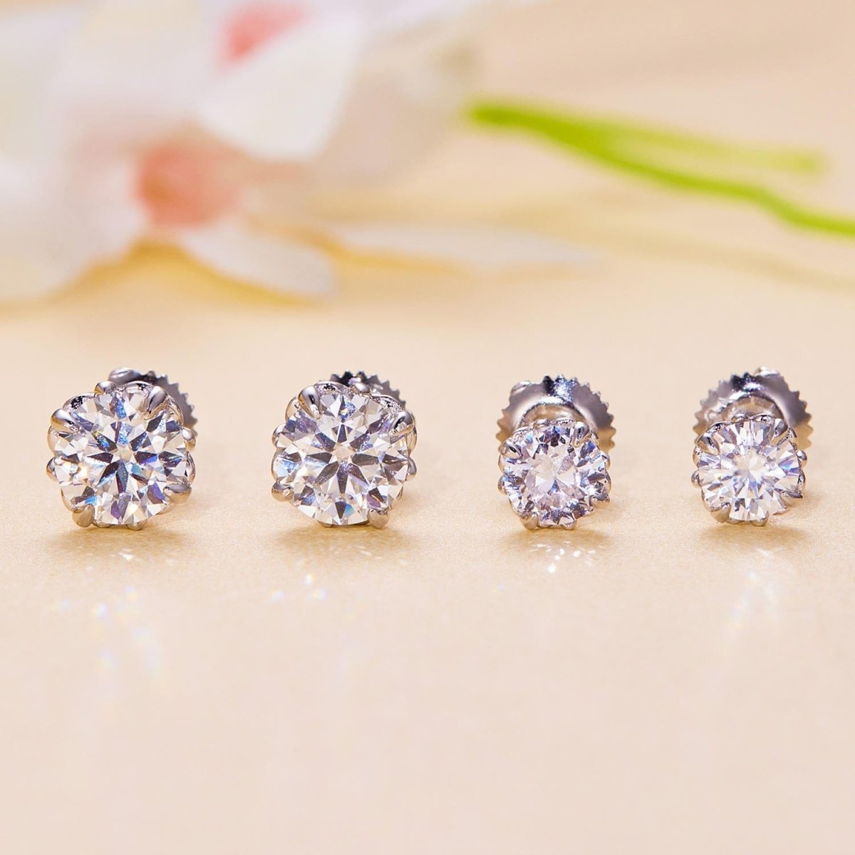 Pangama Jewelry Pangama Moissanite Stud Earrings