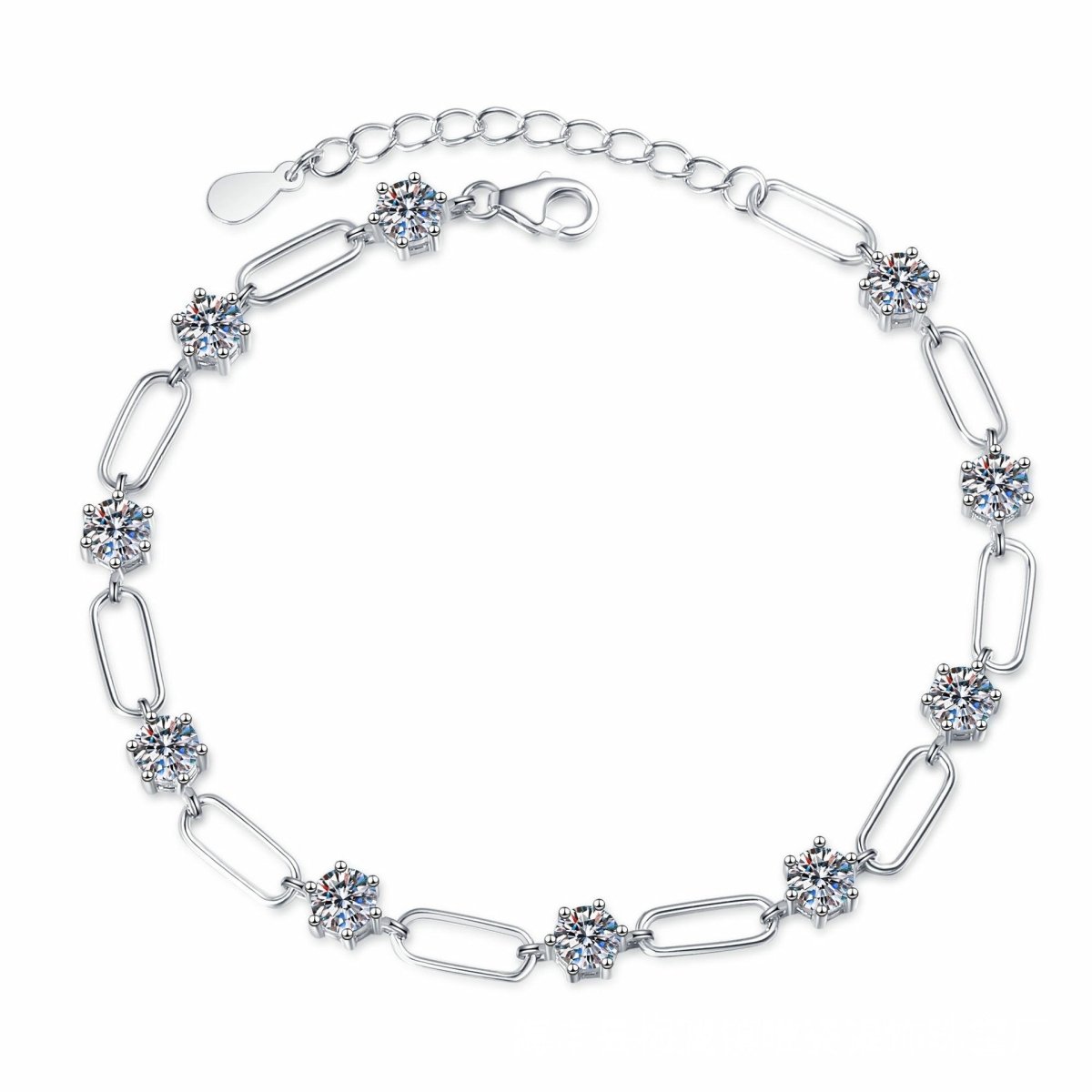 Pangama Jewelry Pangama Radiant Link Moissanite Bracelet