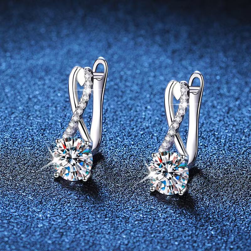 Pangama Jewelry Pangama Radiant Twist Moissanite Drop Earrings
