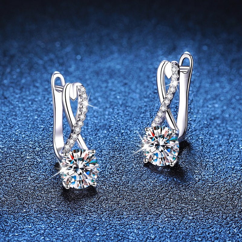 Pangama Jewelry Pangama Radiant Twist Moissanite Drop Earrings