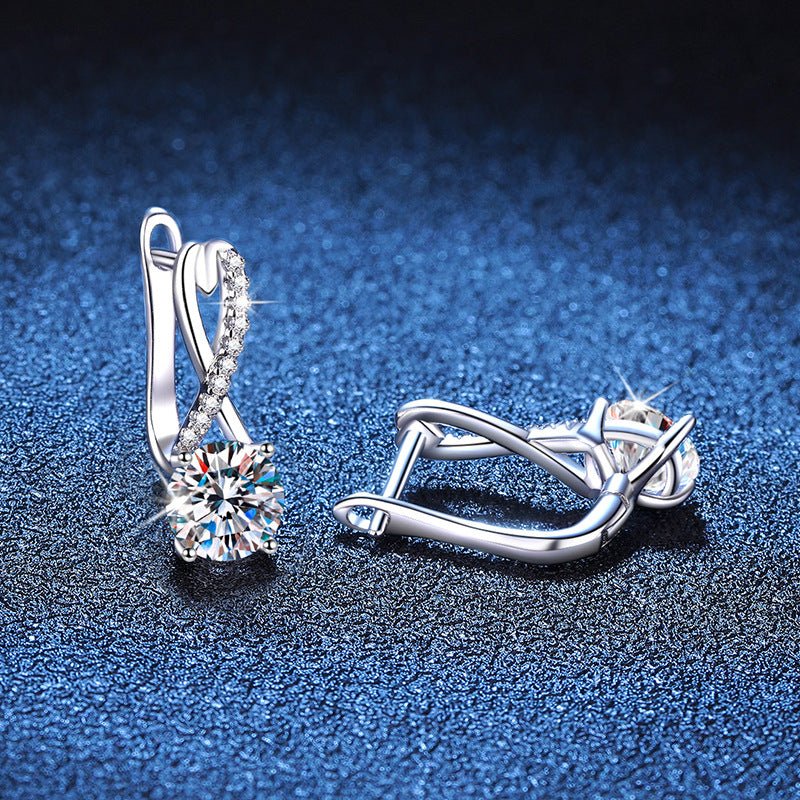 Pangama Jewelry Pangama Radiant Twist Moissanite Drop Earrings