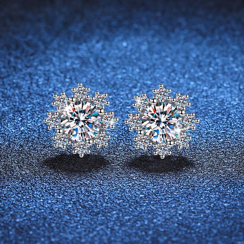 Pangama Jewelry Pangama Snowflake Radiance Moissanite Stud Earrings