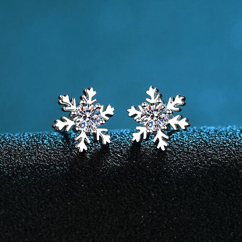 Pangama Jewelry Pangama Snowflake Sparkle Moissanite Stud Earrings