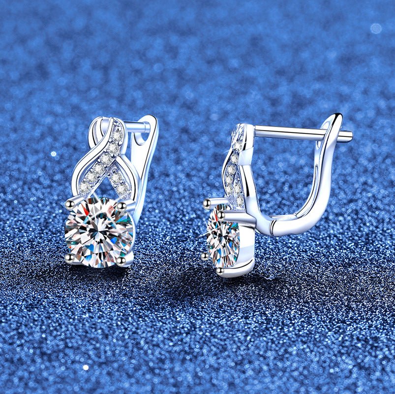 Pangama Jewelry Pangama Twisted Infinity Moissanite Drop Earrings