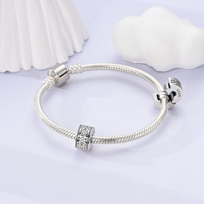 Pangama Jewelry Pavé Sparkling Hearts of Love Clip Charm