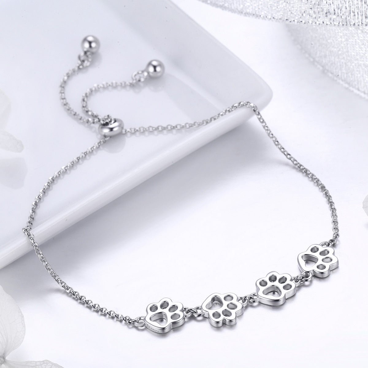 Pangama Jewelry Paw Print Adjustable Bracelet