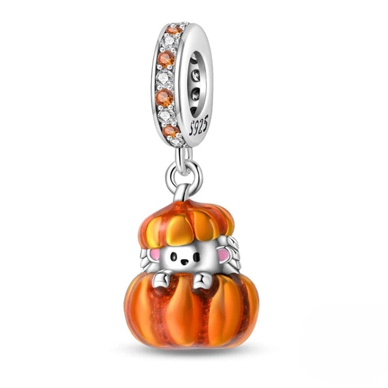 Pangama Jewelry Peek - a - Boo Pumpkin Hedgehog Charm